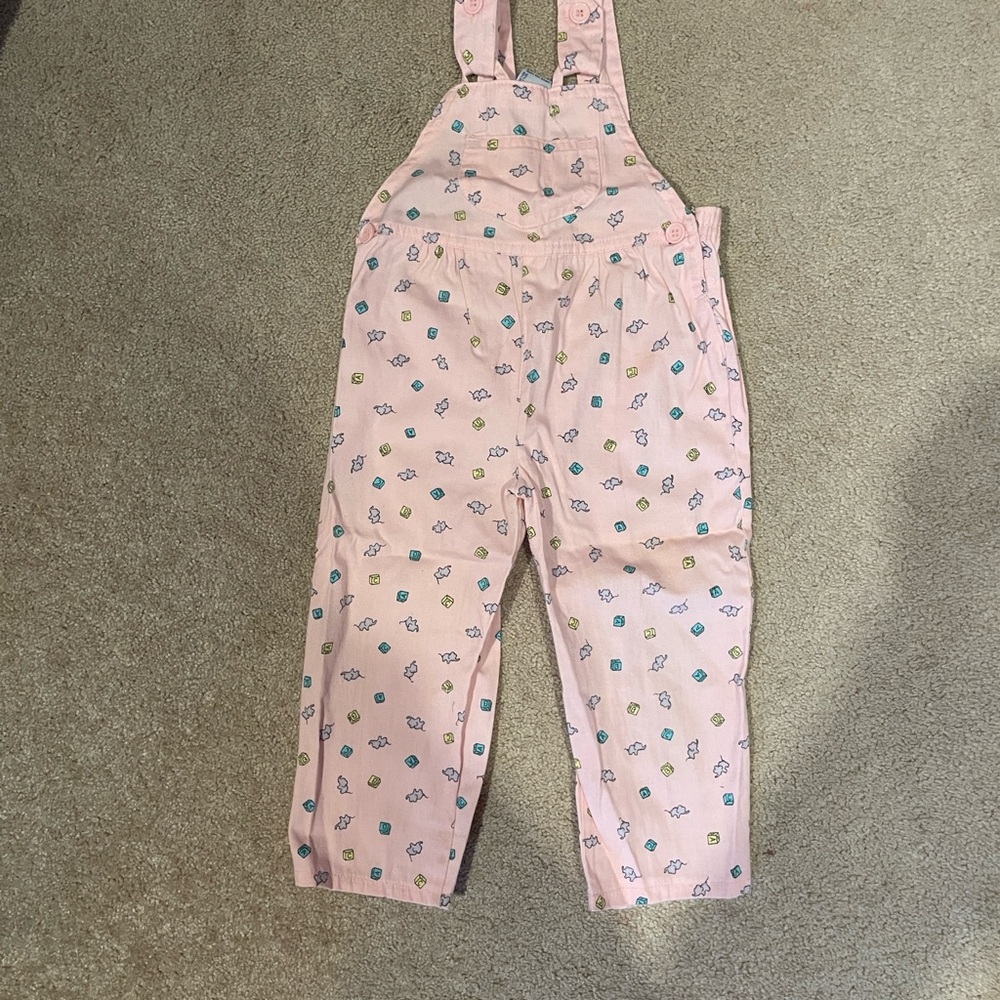 French Toast Light Pink Kids Overalls